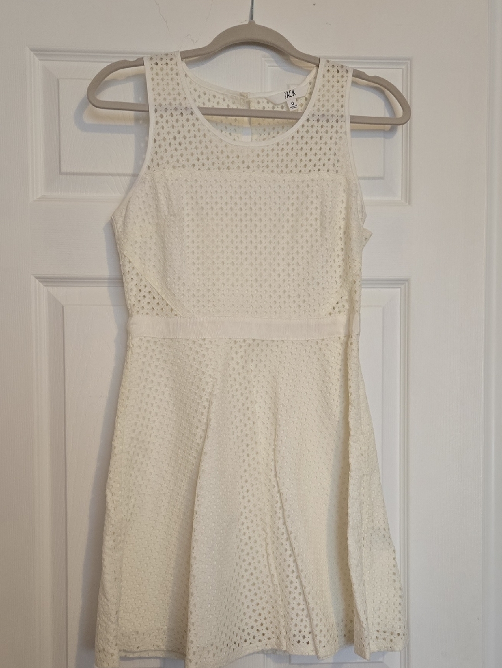 Jack by BB Dakota White Eyelet Sleeveless Dress